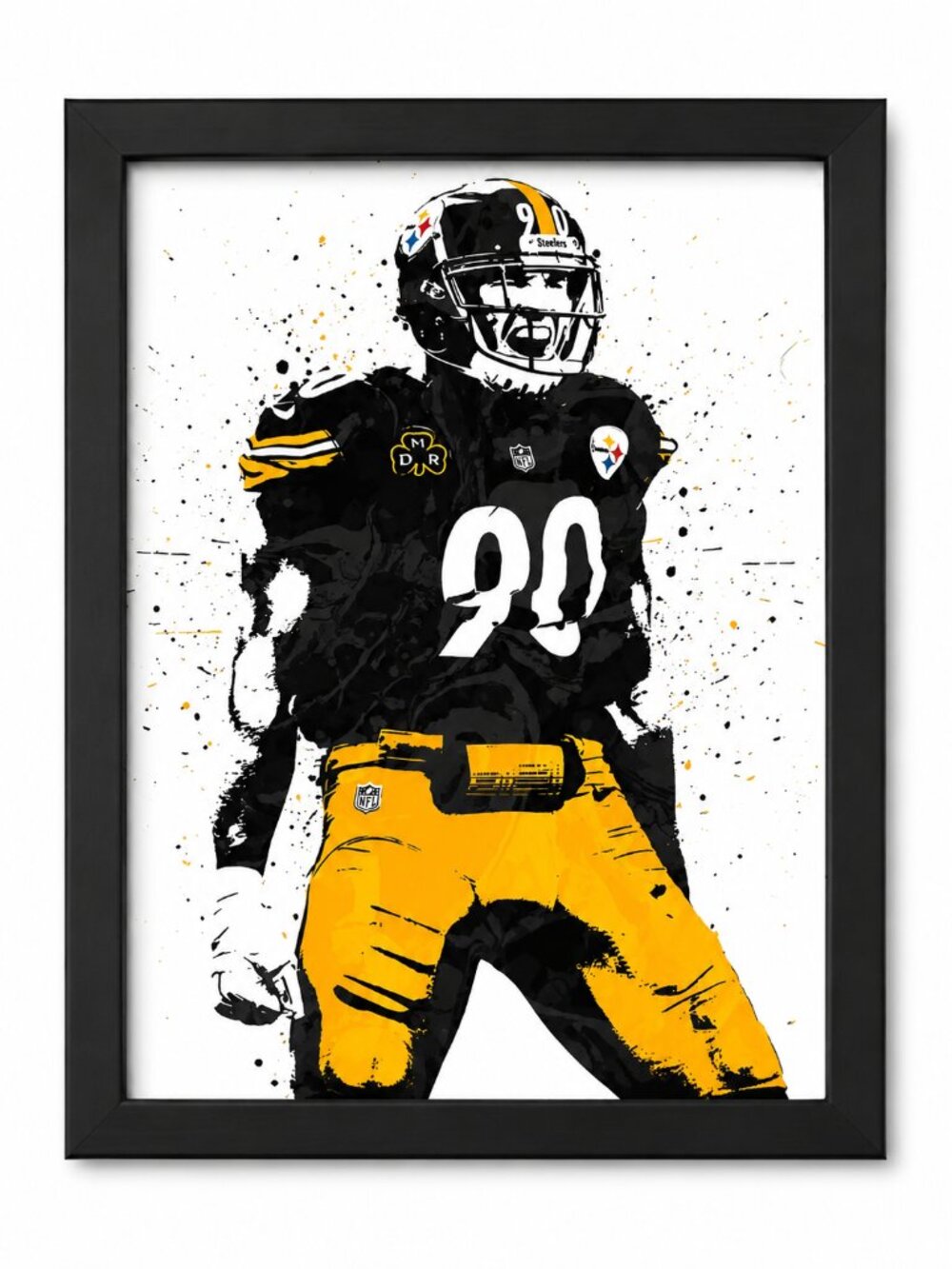 Pittsburgh Steelers Antonio Brown #84 Splatter Art Framed Print